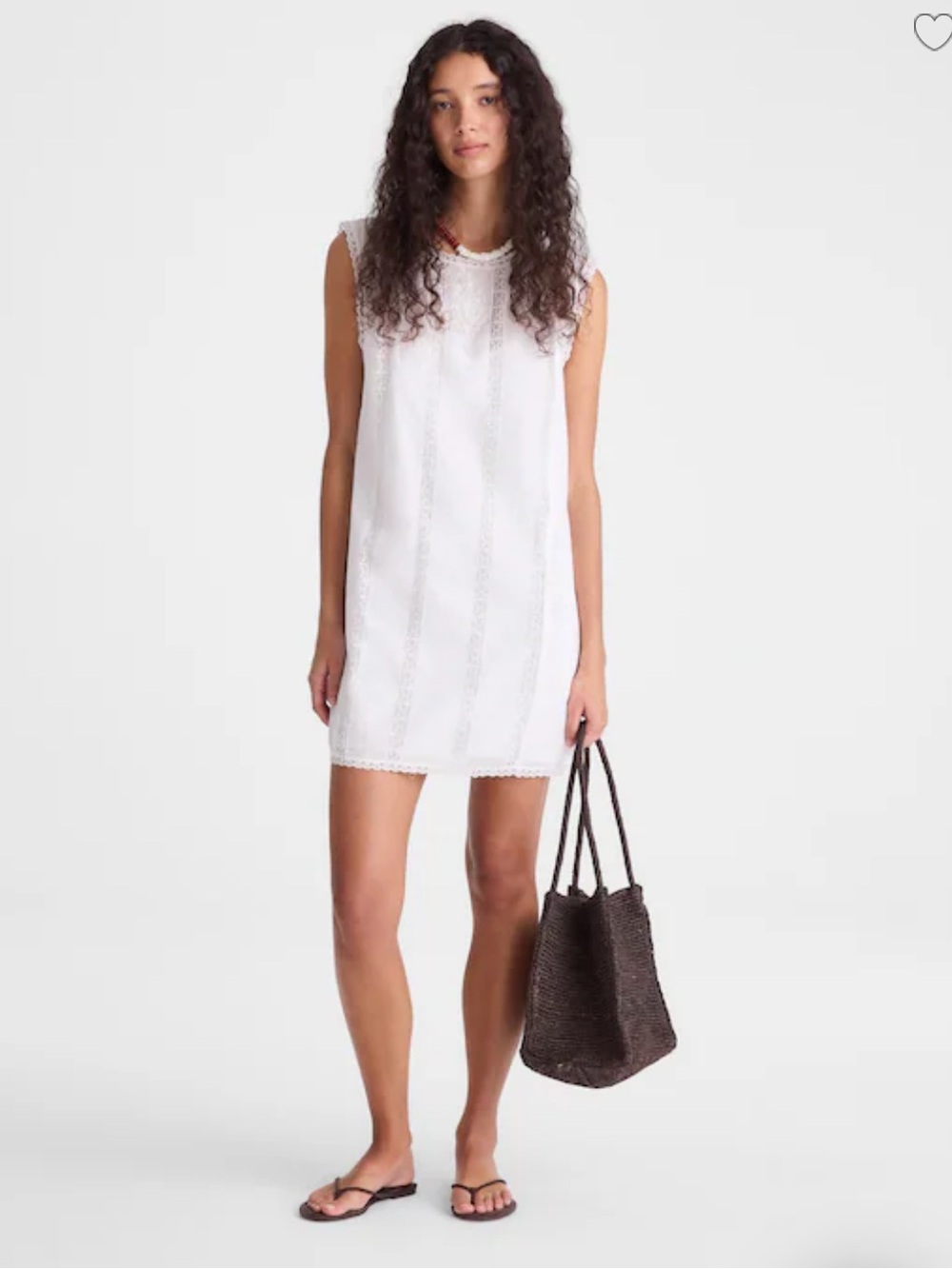 NWT Madewell Embroidered Lace-Insert Mini Dress